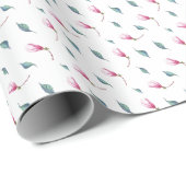 Kweekzame Magnoliabloemblaadjes Cadeaupapier (Rol Hoek)
