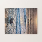 Kweekzand strand zonsondergang legpuzzel (Horizontaal)