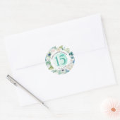 Kweepeer, Quinceañera, Waterdichte enveloppe verze Ronde Sticker (Envelop)