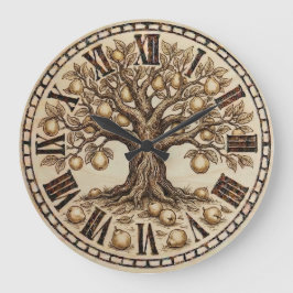 Kweepeerboom Wandklok - Vintage Natuurdecoratie 