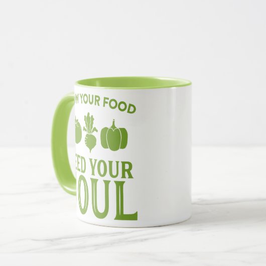 KWEKEN UW VOEDSEL voeden uw ziel Mok (Voorkant links)