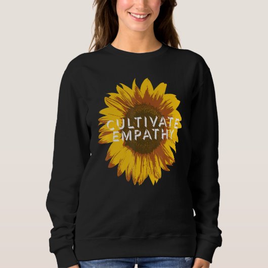 Kweken van empathie Retro Distress Sunflower Trui (Voorkant)