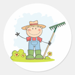 Kwekerende jongen ronde sticker