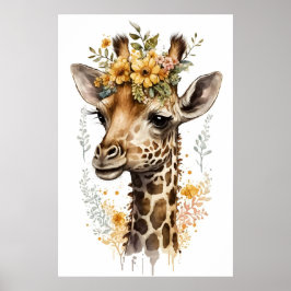 Kwekerij Afbeeldingen van Dieren: Giraffe Poster