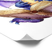 Kwekerij Art Poster Little Paarse Dragon Reading (Hoek)