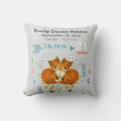 Kwekerij Baby Geboorte Stat Fox Arrow Patroon Kussen (Voorkant)