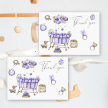 Kwekerij baby shower - dank u kaart