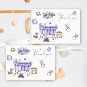 Kwekerij baby shower - dank u kaart