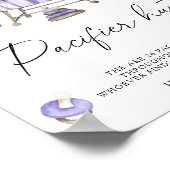 Kwekerij baby shower - fopspeen jacht spel poster (Hoek)