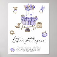Kwekerij baby shower - Late night luiers spel