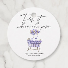 Kwekerij baby shower - pop het! als ze pop bedankjes labels