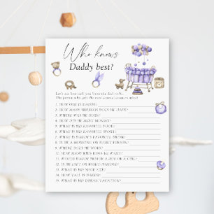 Kwekerij baby shower - Wie kent papa beste spel
