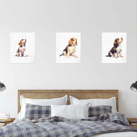 Kwekerij Beagle Wall Art, Beagle Puppy Art Muurkunst Sets (Slaapkamer)