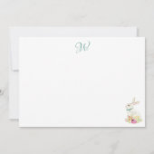 Kwekerij Boerderij diermonogram Baby shower Bedankkaart (Achterkant)