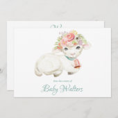 Kwekerij Boerderij diermonogram Baby shower Bedankkaart (Voorkant / Achterkant)