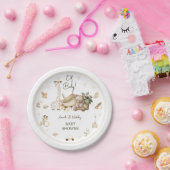 Kwekerij Boheemse Giraffe & Beer Speelgoed Baby sh Papieren Bordje (Feest)