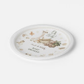 Kwekerij Boheemse Giraffe & Beer Speelgoed Baby sh Papieren Bordje (Gekanteld)