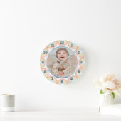 Kwekerij Custom Baby Foto Waterverf Rainbows Schat Ronde Klok (Huis)