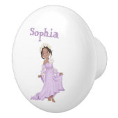 Kwekerij Decor Prinses Paarse Girly Keramische Knop (Rechts)