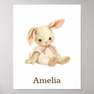 Kwekerij Decor Speelgoed Dier Baby Meisje Konijntj Poster