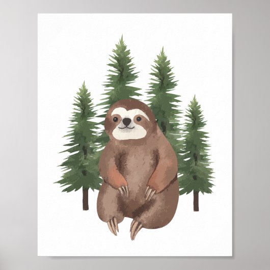Kwekerij Decor Woodland Animal Wall Art Decor Poster (Voorkant)