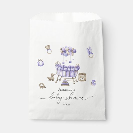 Kwekerij genderneutraal Baby shower Bedankzakje (Voorkant)