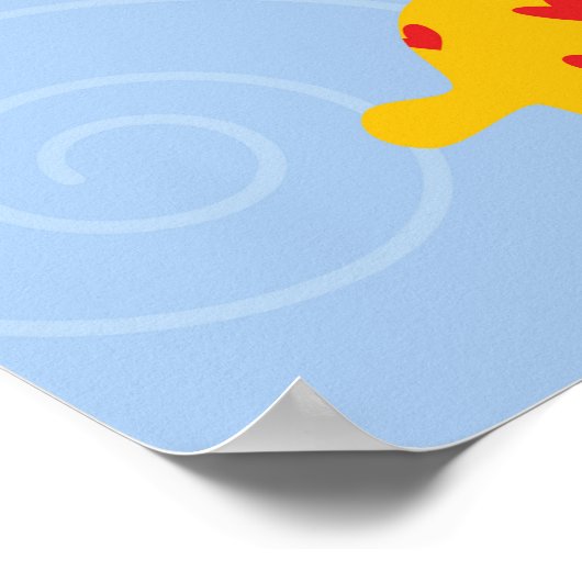 Kwekerij Giraffe illustratie schattig Savana kunst Poster (Hoek)