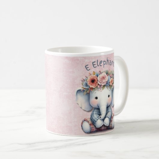 Kwekerij met olifantenthema: Schattige inrichting Koffiemok (Voorkant rechts)