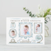 Kwekerij Muur Baby Geboorte Aankondiging (Staand voorkant)