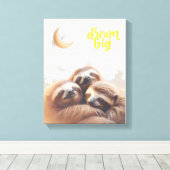 Kwekerij muur kunst - Canvas Print - Dream Big (Insitu (Houten vloer))