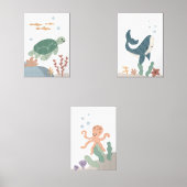 Kwekerij Oceaandieren poster set van 3 (Voorkant)