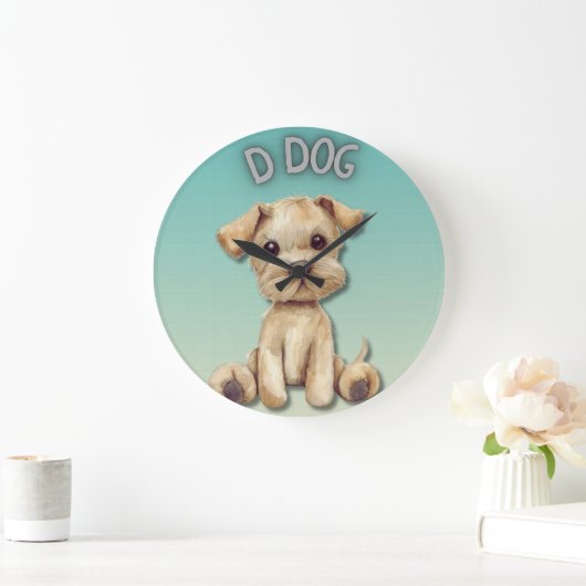 Kwekerij Ontwerp: Hond & D Hond Accent Tekst Grote Klok (Huis)