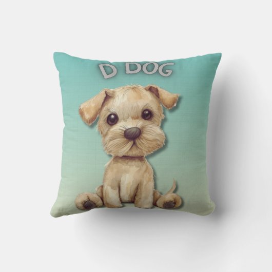 Kwekerij Ontwerp: Hond & D Hond Accent Tekst Kussen (Achterkant)