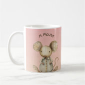 Kwekerij ontwerp: Schattig Mouse & 'M' Mouse accen Koffiemok (Links)