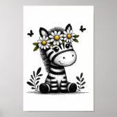 Kwekerij Prints | Zebra Dierensafari Meisjes (Voorkant)