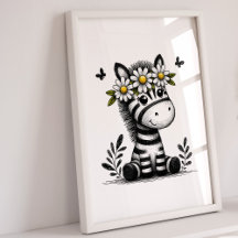 Kwekerij Prints | Zebra Dierensafari Meisjes