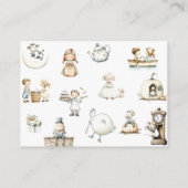 Kwekerij Rhyme Baby shower luierverloting Informatiekaartje (Achterkant)