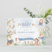 Kwekerij Rhyme Moeder Gans Baby shower Kaart (Staand voorkant)