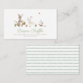 Kwekerij Rhyme moeder Gans dier Luier loterij Informatiekaartje (Voorkant / Achterkant)