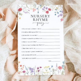 Kwekerij Rhyme Quiz Boho Baby shower Spel