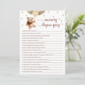 Kwekerij Rhyme Quiz Spel Teddy Bear Kaart (Staand voorkant)