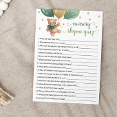 Kwekerij Rhyme Quiz Spel Teddy Bear Kaart