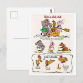Kwekerij Rhyme - Wrijf een dub, Jack Be Nimble Briefkaart (Voorkant / Achterkant)
