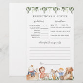 Kwekerij Rhymes Baby shower Voorspellingen en Advi (Voorkant / Achterkant)