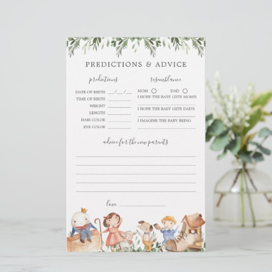 Kwekerij Rhymes Baby shower Voorspellingen en Advi (Staand voorkant)