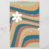 Kwekerij Rhymes Quiz Retro Groovy Baby shower Flyer (Achterkant)