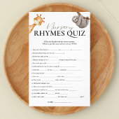 Kwekerij Rhymes Quiz Wild Een Baby shower Flyer