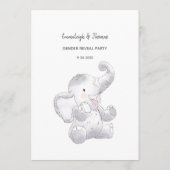 Kwekerij Rhymes Spel Moderne Baby Olifant Kaart (Achterkant)