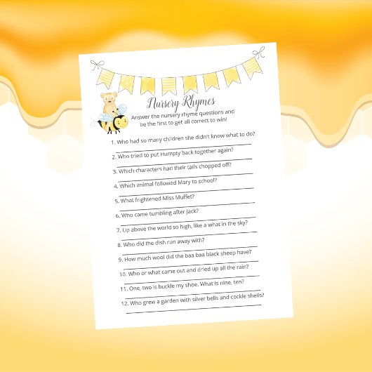 Kwekerij Rhymes Spel Teddy Bear Kaart