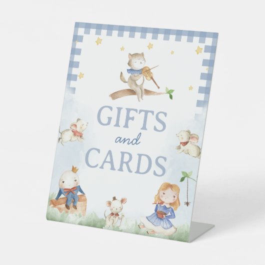 Kwekerij Rijm Gift en Kaart Tafelteken Reclamebord Met Voetstuk (Voorkant)